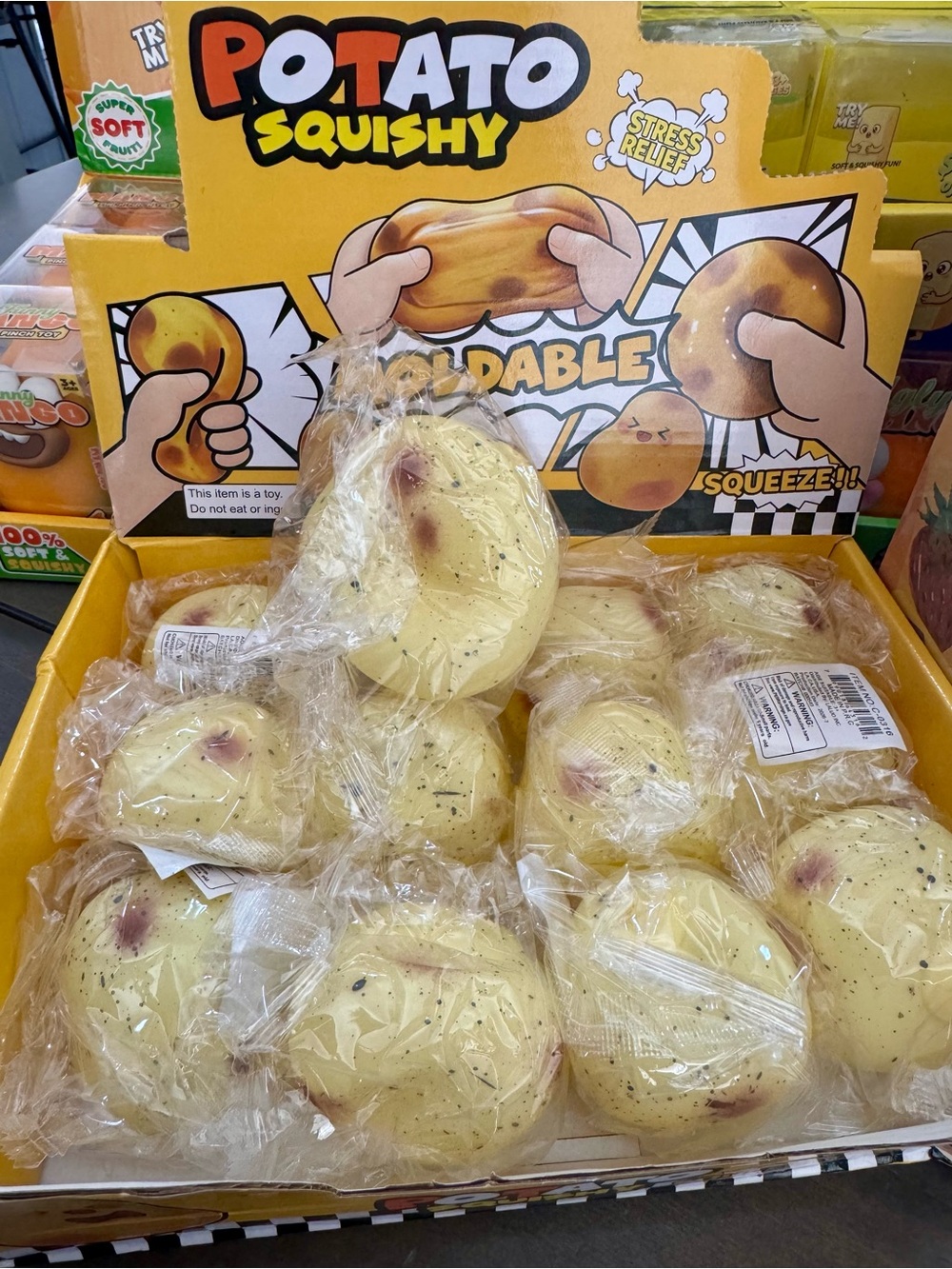 Vaseline Potato Stress Relief Toy - Yellow Potato Design